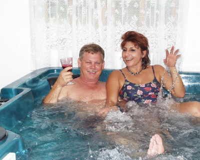 guests relaxing in the jacuzzi